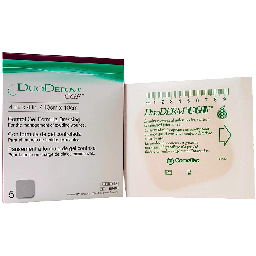 DuoDERM CGF apósito hidrocoloide 10 × 10 cm