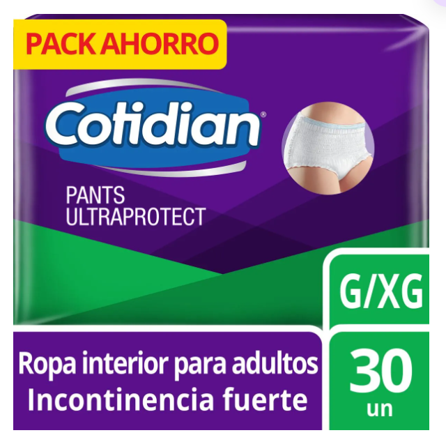 Pants Cotidian Ultra Protect Incontinencia Fuerte 30 un G/XG